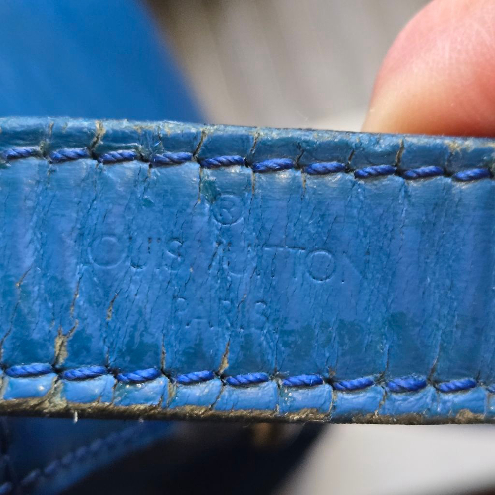 Women's Louis Vuitton Epi Leather Petit Noe Shoulder Bag in Blue - Picture 8 of 15